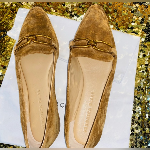 🤎💛VERONICA BEARD CHAMPLAIN CHAIN POINTED TOE FLATS💛🤎 - Picture 3 of 7